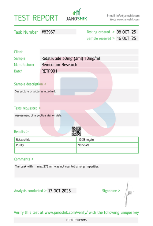Retatrutide Pen | Remedium Research